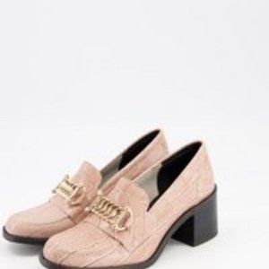 Beige Croc Loafers, Size 8 - 8.5